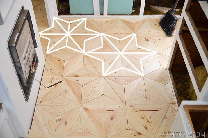 geometric wood flooring