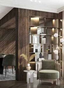 اشكال ديكورات خشب للصالة