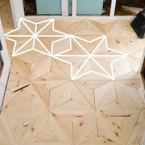أرضيات خشبية هندسية